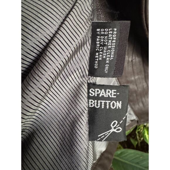 Vintage Genuine Leather Coat Oversized Unisex Fit - Picture 9 of 10